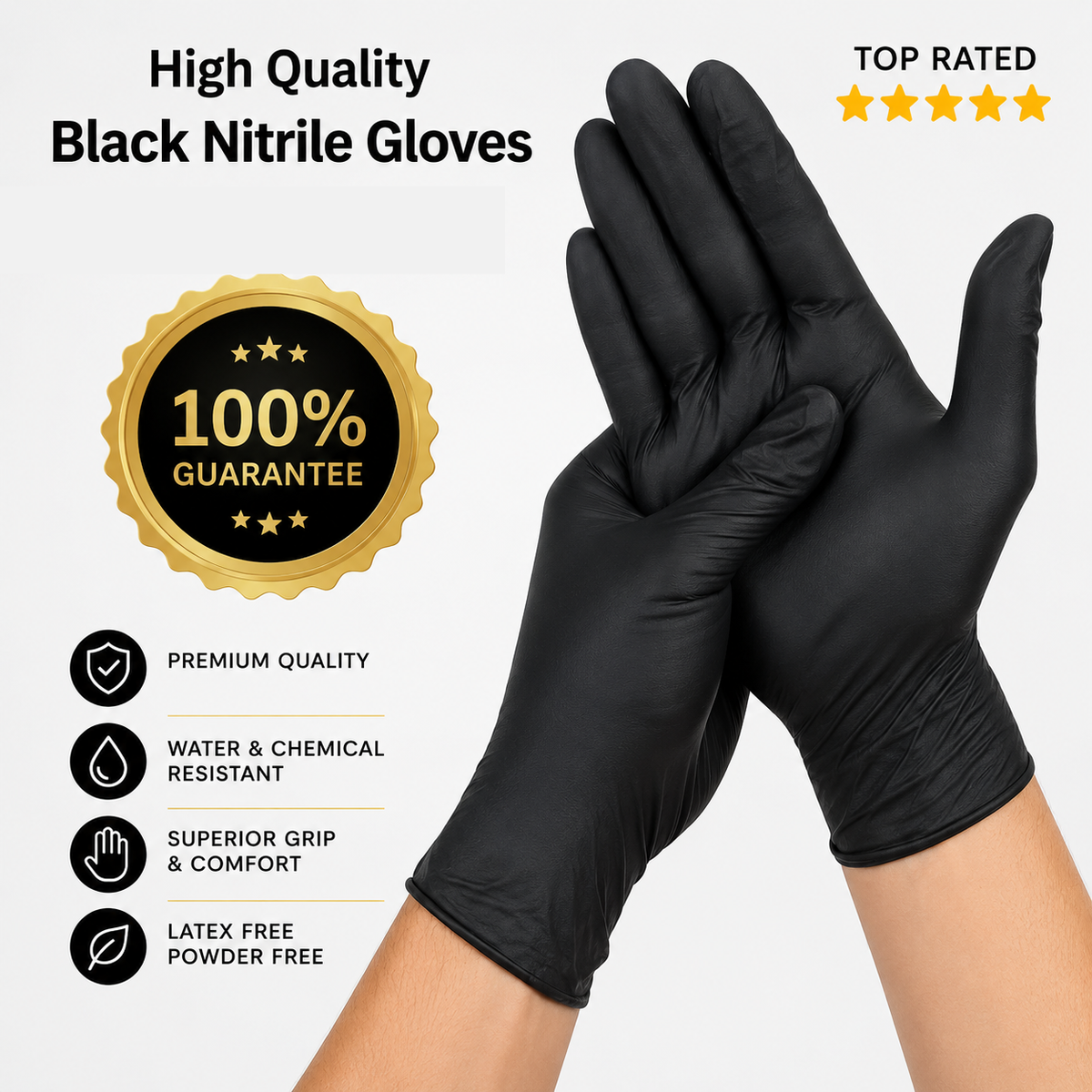 Black Nitrile Multi-Purpose Gloves